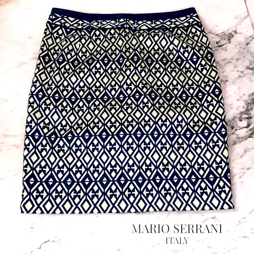 MARIO SERRANI Women’s Geometric Midi Skirt- Medium